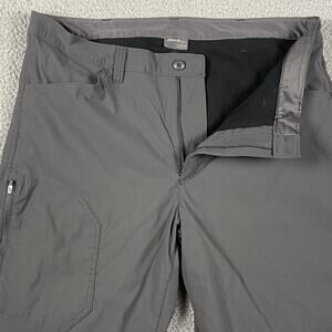 Eddie Bauer Men's 38x32 Fleece Lined Tech Pants Warm Hiking Winter Gray